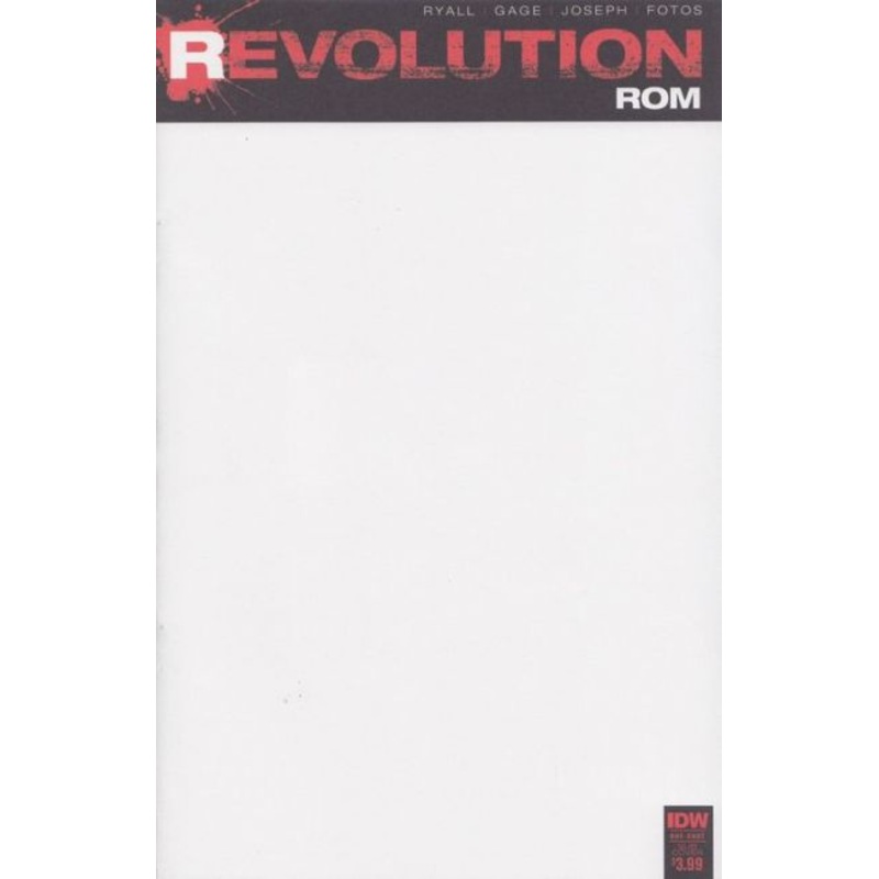 Rom Revolution (2016) #1  Blank Sketch Cover  Duncanville Bookstore Comics Toys and Collectibles