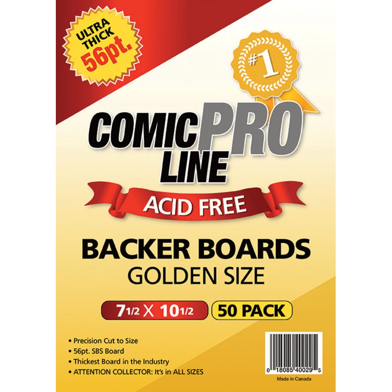 56pt Golden Comic Backing Boards