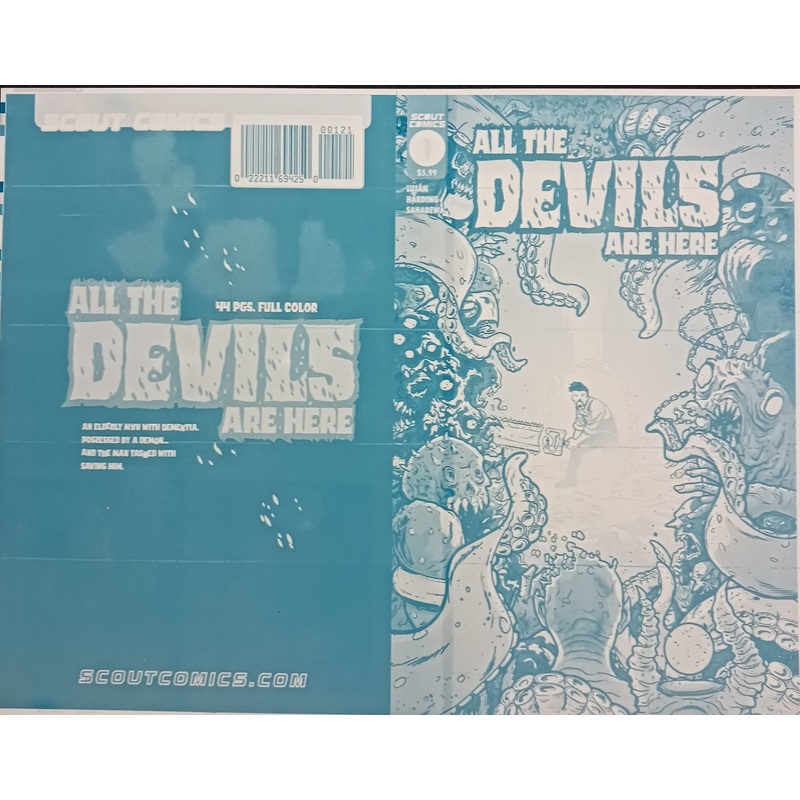 All The Devils Are Here #1 – 1:10 Retailer Incentive – Cover – Cyan – Comic Printer Plate – PRESSWORKS – Matt Harding