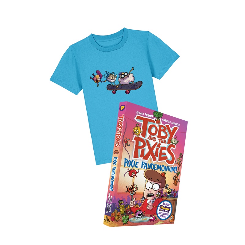 Toby and the Pixies book and t-shirt bundle (book 3) 3-4 years White