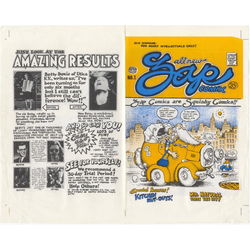 Zap Comix #1 Cover Proof Don Donahue File Copy R. CRUMB 1968