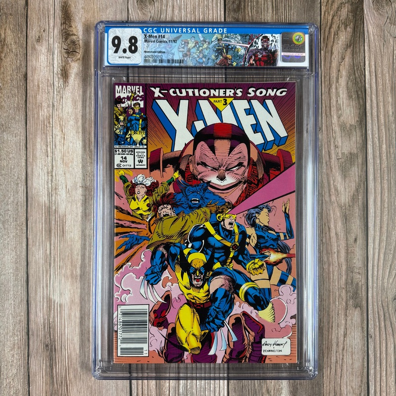 X-Men #14 CGC 9.8 WP Custom Label, X-Cutioner’s Song Part 3, NEWSSTAND EDITION