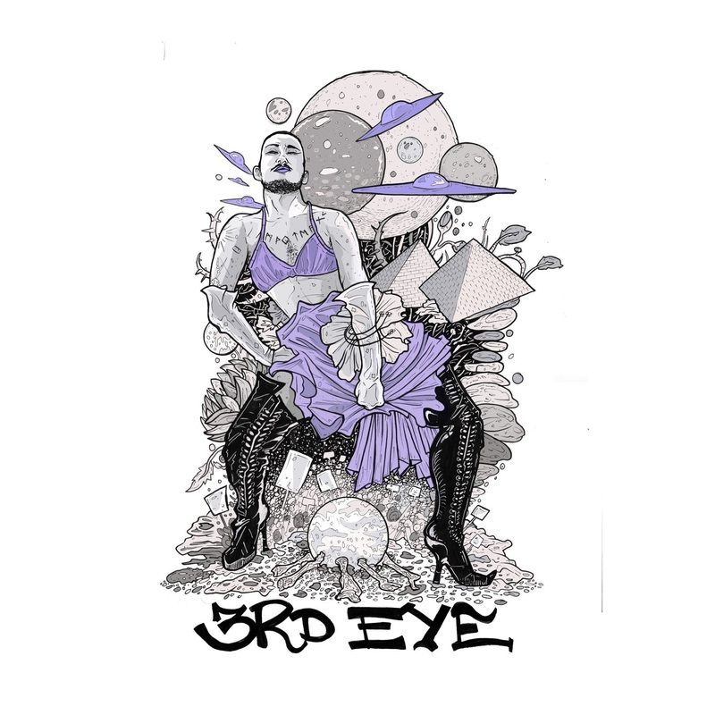 Risograph Print: Third Eye Chakra by Cristy C. Road Flat