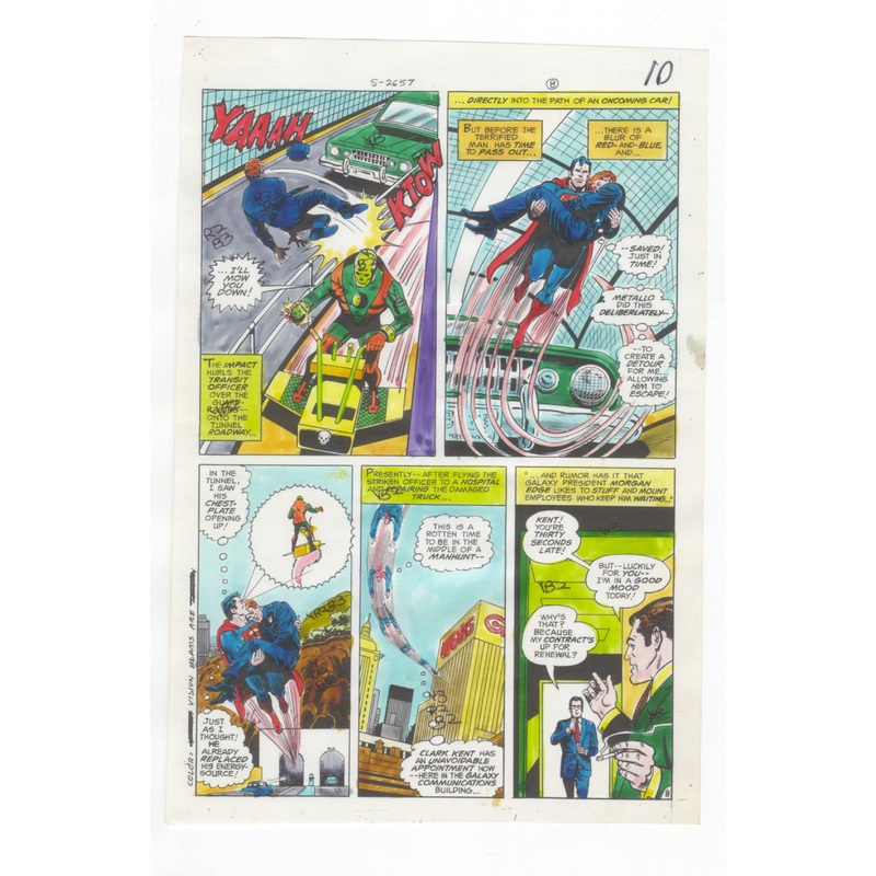 Superman #316 pg 8 COLOR GUIDE Original Comic Production Art