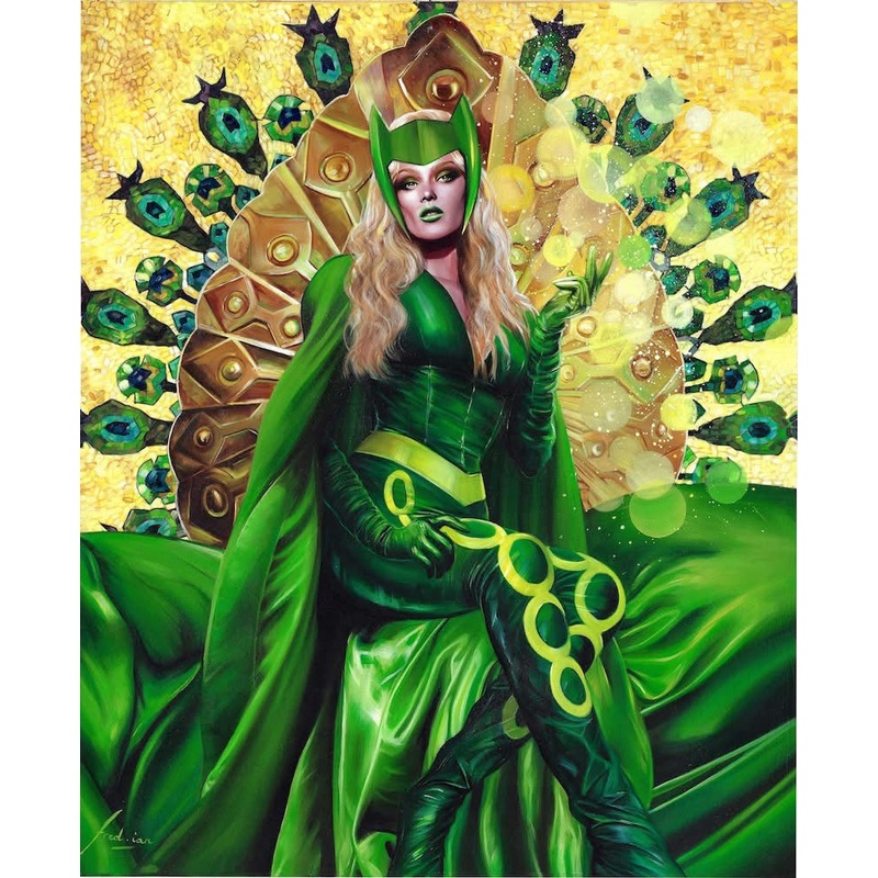 Fred Ian Original Art Enchantress Marvel Unbound Upper Deck Trading Card Art