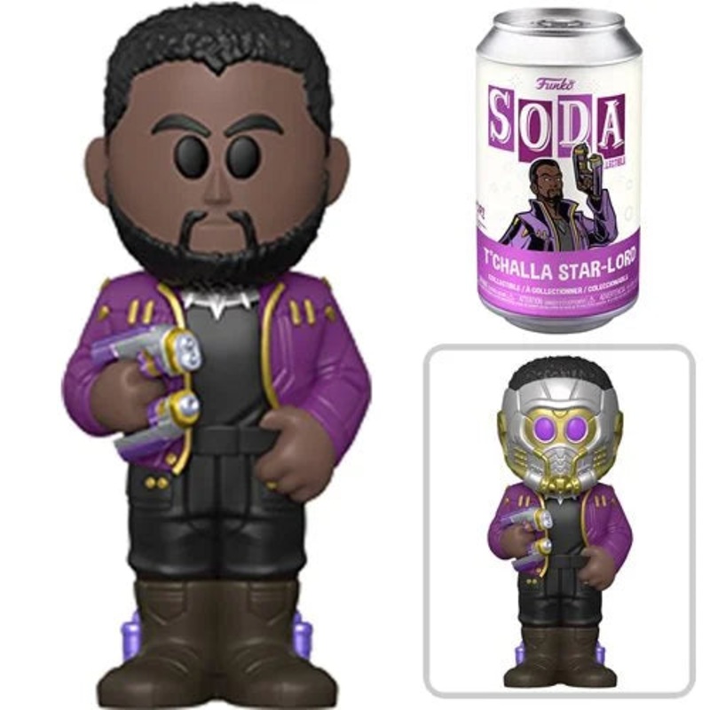T’CHALLA STAR-LORD (CHANCE OF CHASE) (SEALED) (WHAT IF…?) (BLACK PANTHER) (GUARDIANS OF THE GALAXY) FUNKO SODA FIGURE NM – PERFECT CONDITION / SEALED