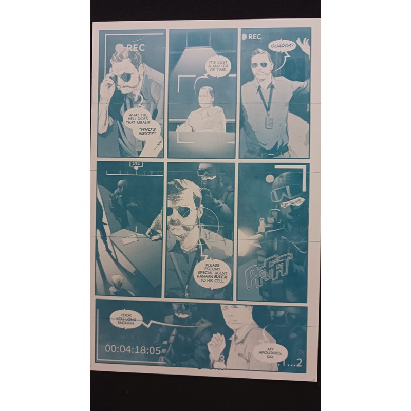 The Recount #1 – Comics On Coffee Variant – Page 12 – Cyan – Comic Printer Plate – PRESSWORKS
