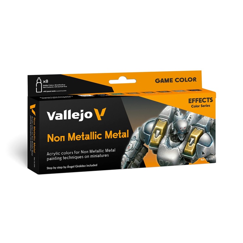 Vallejo Game Colour Non Metallic Metal Acrylic Paint 8-Piece Set