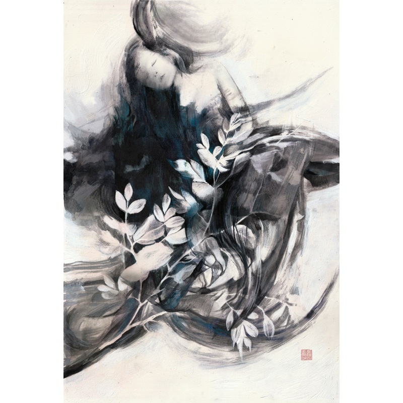 Zu Orzu Original Art See You Tomorrow Variant Painted Charcoal Cover