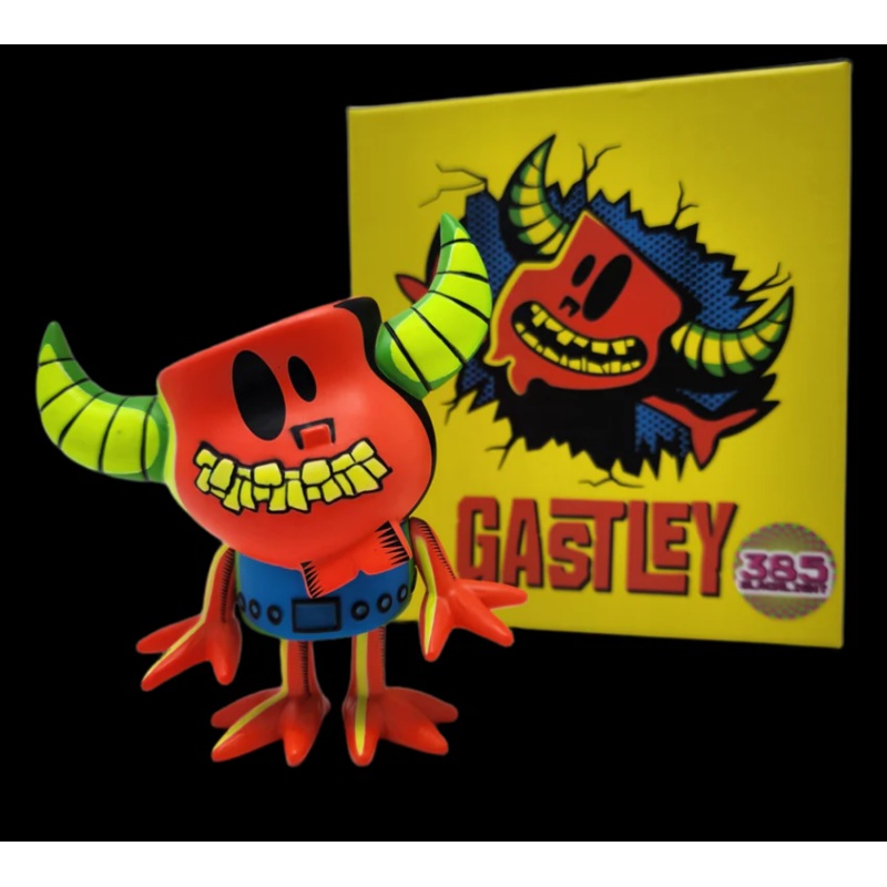MISCHIEF TOYS! GASTLEY (BLACKLIGHT VARIANT) (LE 385) VF/NM – MINOR DENT ON THE BOTTOM OF THE BOX / MINOR SHELF-WEAR