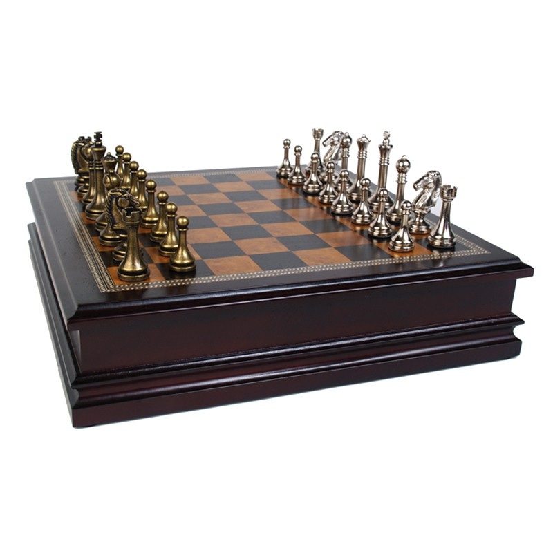 2-1/2″ Metal Chess Set  Time Machine Hobby