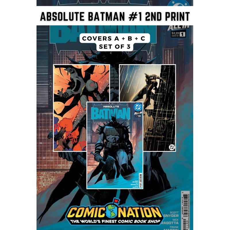 ABSOLUTE BATMAN #1 2ND PRINT SET OF 3 (A, B, C Foil)