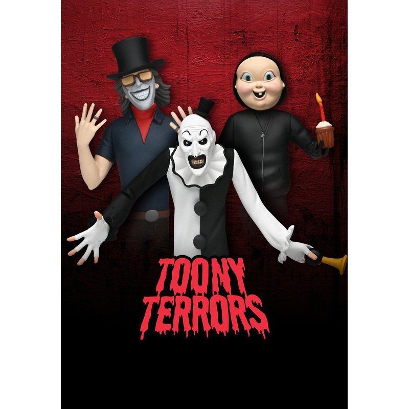 Toony Terrors 6″ Scale Action Figure Bundle – Art the Clown, The Grabber, & Babyface Killer (PRE-ORDER)