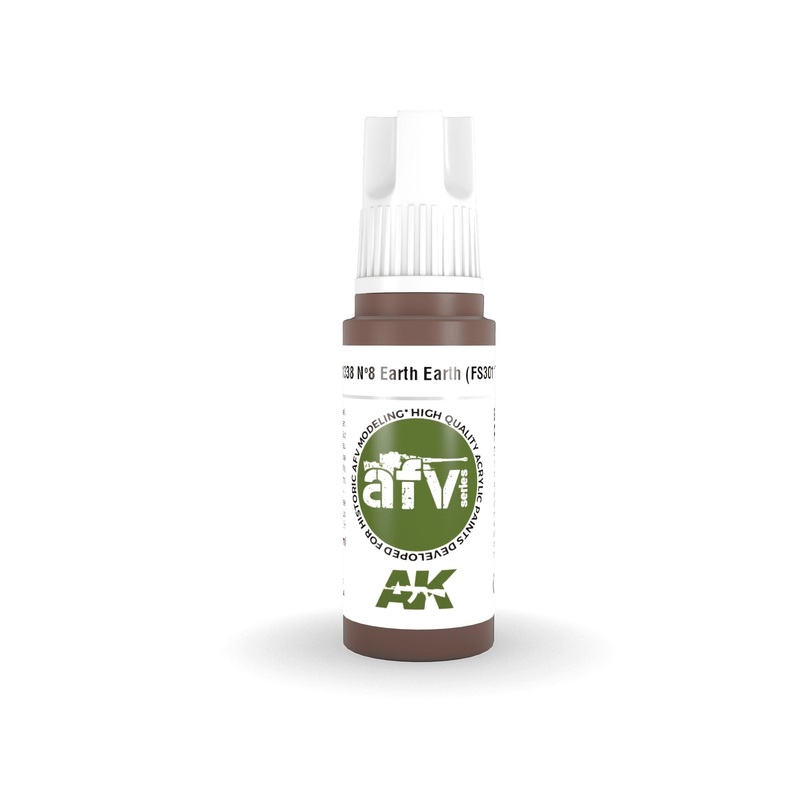 AK Interactive 3 Gen Acrylic AFV Modeling Colour 17ml – No. 8 Earth Red (FS 30117)