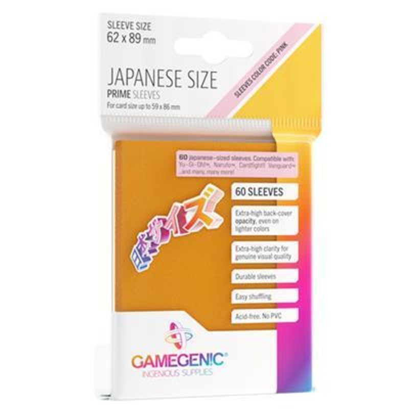 PRIME Japanese Sized Sleeves – Orange  TCG Gamegenic