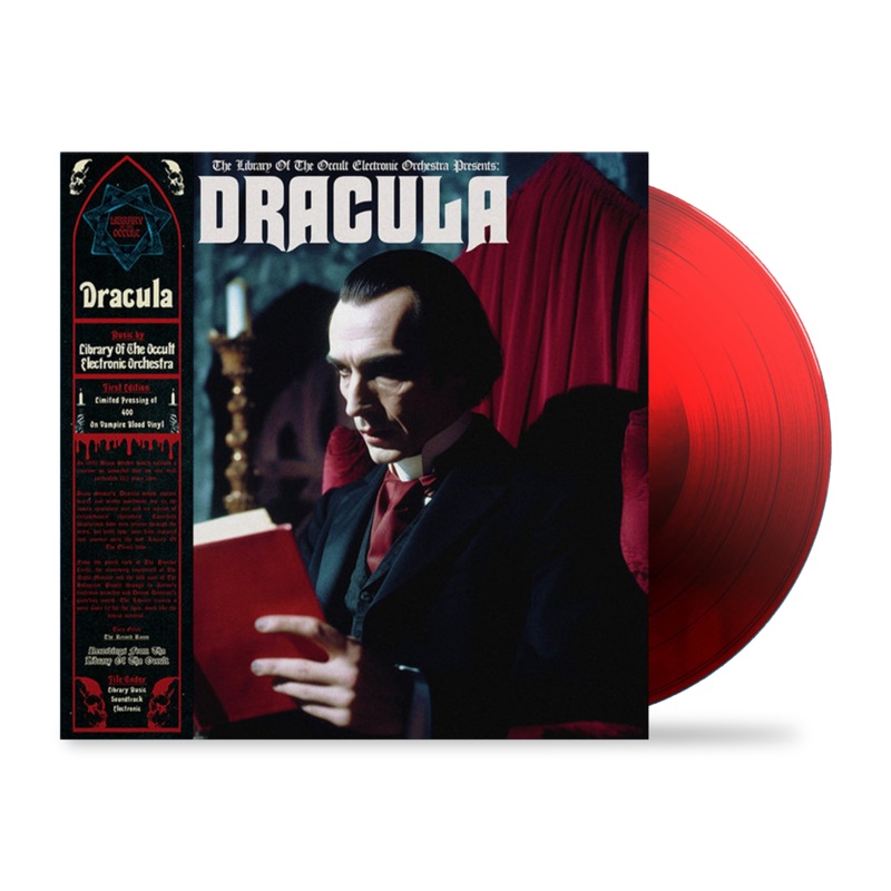 Dracula 1897 2XLP by The Library of the Occult Electronic Orchestra Transparent Red Vinyl