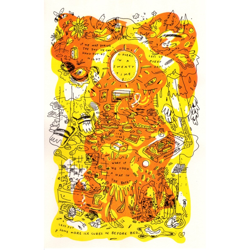 Risograph Print: Summer Sweat by Madeline Berger