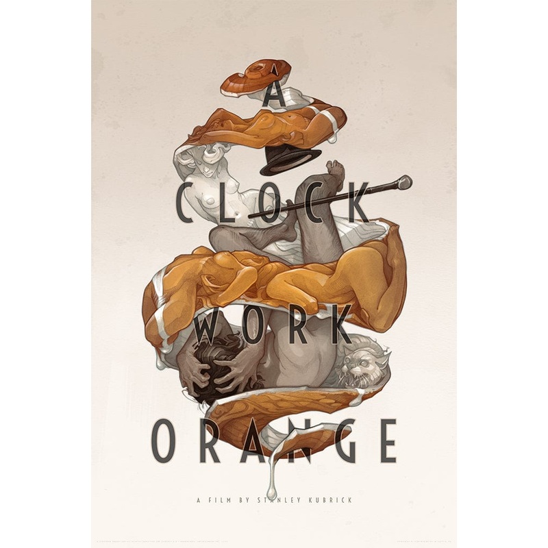 A Clockwork Orange Screenprinted Poster