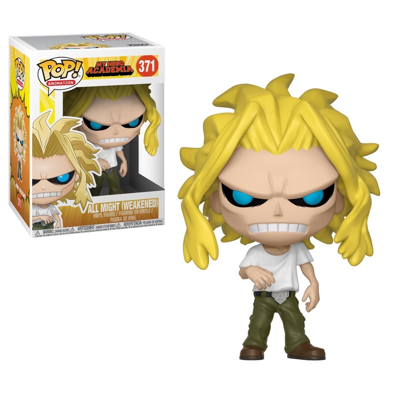 ALL MIGHT #371 (WEAKENED) (MY HERO ACADEMIA) FUNKO POP FAIR – THE ITEM HAS MULTIPLE IMPERFECTIONS AND IS CONSIDERED A DAMAGED BOX