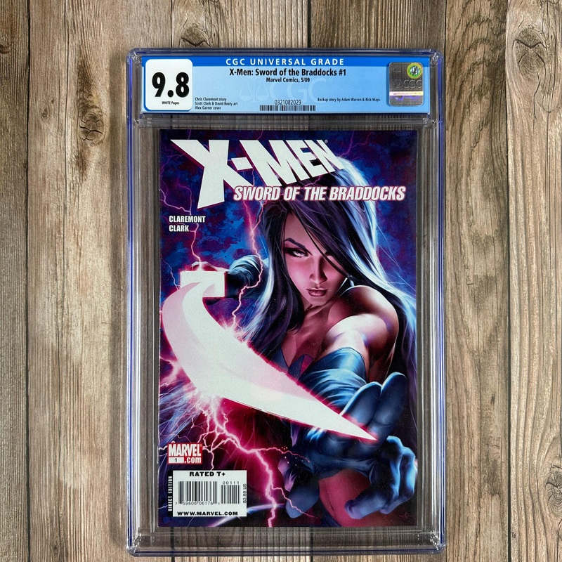 X-Men: Sword of the Braddocks #1 CGC 9.8 WP Cover Art by Alex Garner, Writer: Chris Claremont