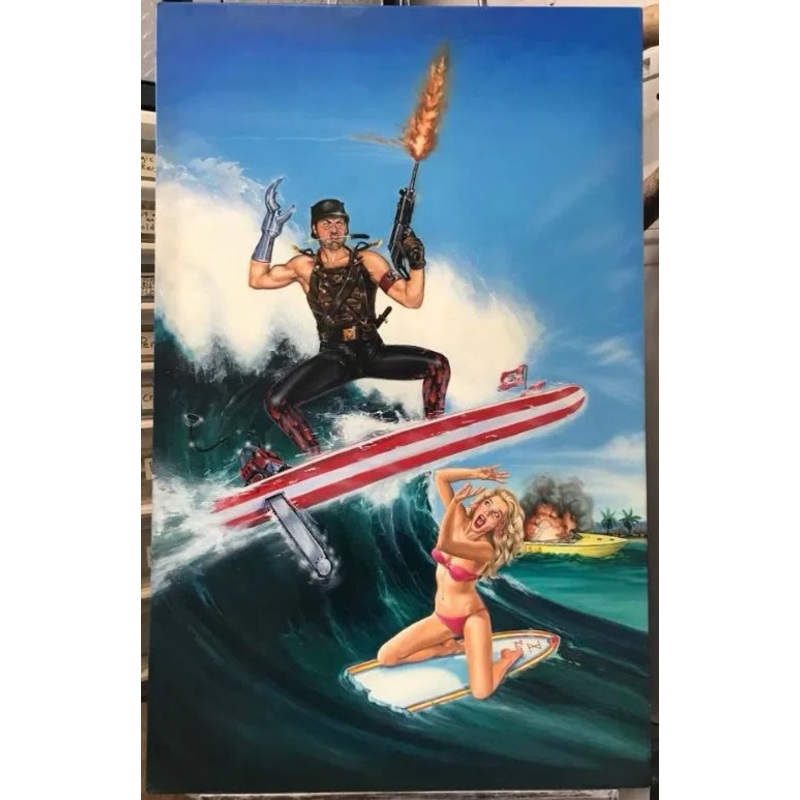 Surf Nazis Must Die! Original Poster Art Troma by Tricia Zimic