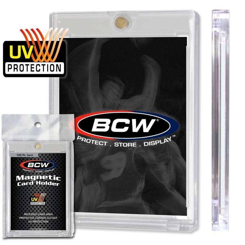BCW – 100 Pt Thickness One Touch Magnetic Card Holder Standard – Clear