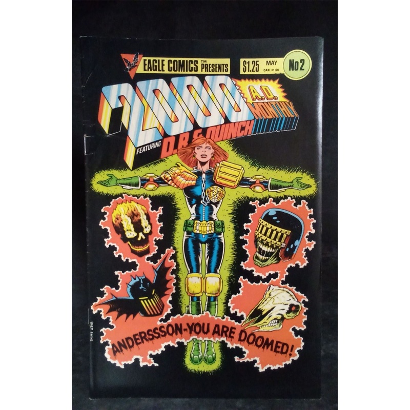 2000 A. D. #2 1986 Eagle Comics  Comic Book