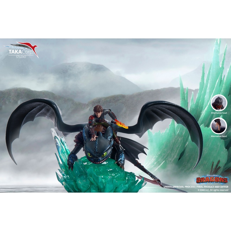 How To Train Your Dragon Hiccup and Toothless Statue