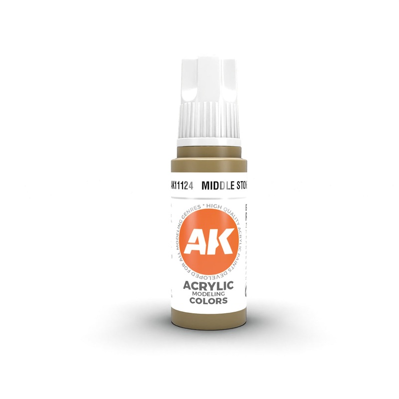 AK Interactive 3 Gen Acrylics Modelling Paint 17ml – Middle Stone