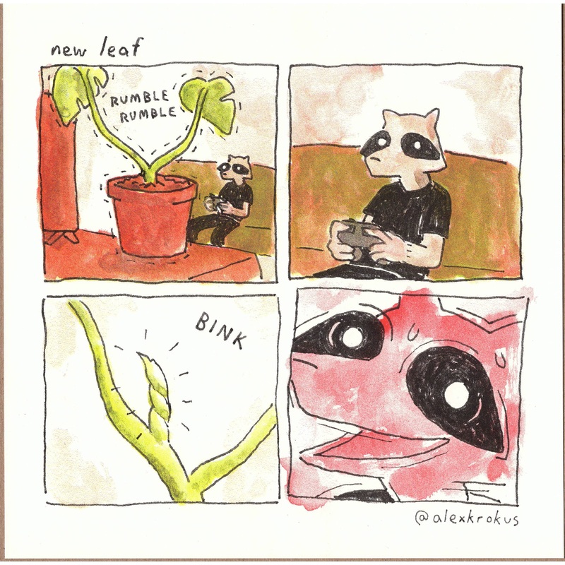 Risograph Print: New Leaf by Alex Krokus