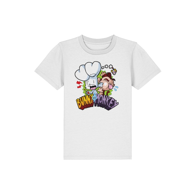 Bunny vs Monkey Classic Logo kids t-shirt 5-6 years White