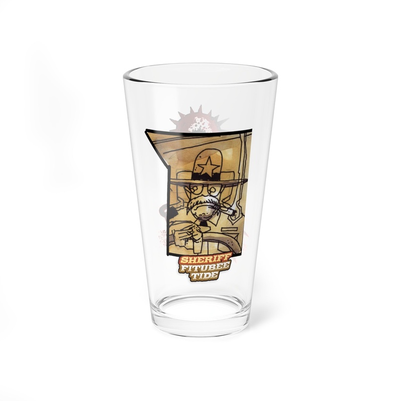 Blood Run Sheriff Fitubee Tide Pint Glass, 16oz 16oz