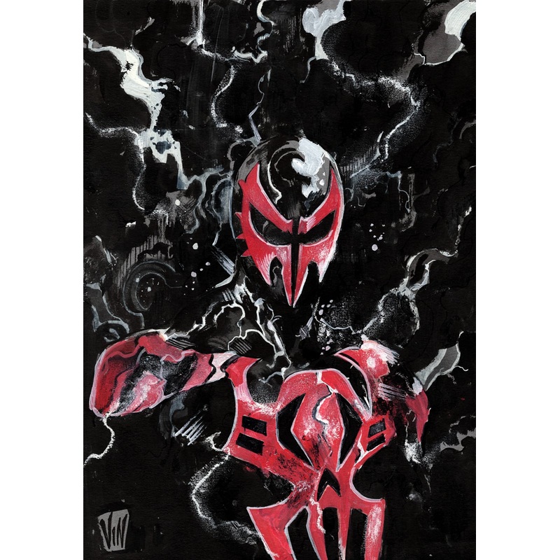 Vincenzo Riccardi Original Art Spider-Man 2099 A4 Illustration