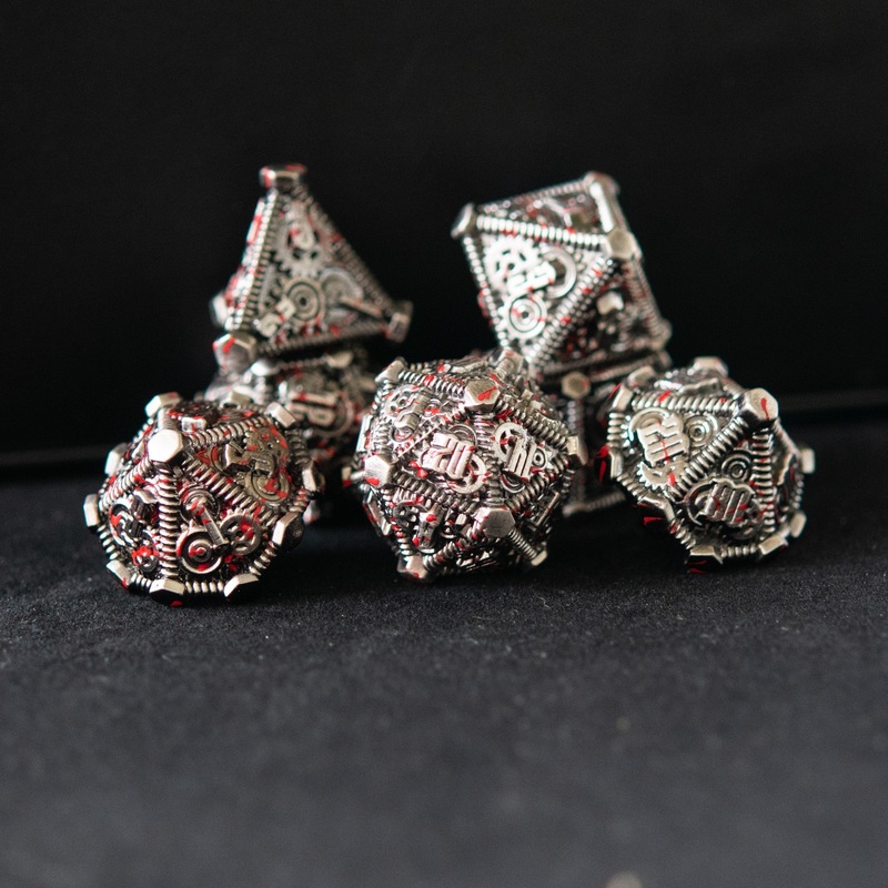 Blood Splatter – Weird West Wasteland Metal Dice Set