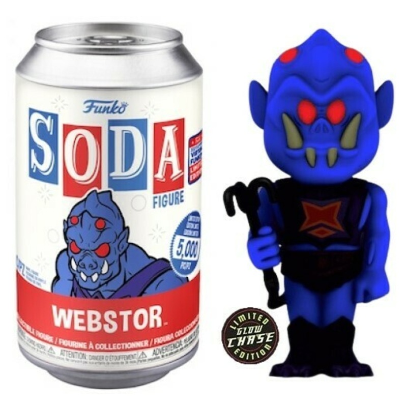WEBSTOR (LE 800) (GLOW) (CHASE/NOT SEALED) (MOTU) (MISSING STICKER) FUNKO SODA FIGURE