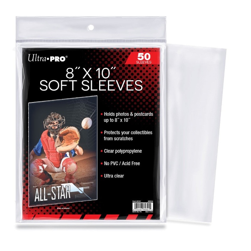 Ultra PRO Soft Sleeves 50-Piece Set for Photos & Postcards 8-Inch x 10-Inch