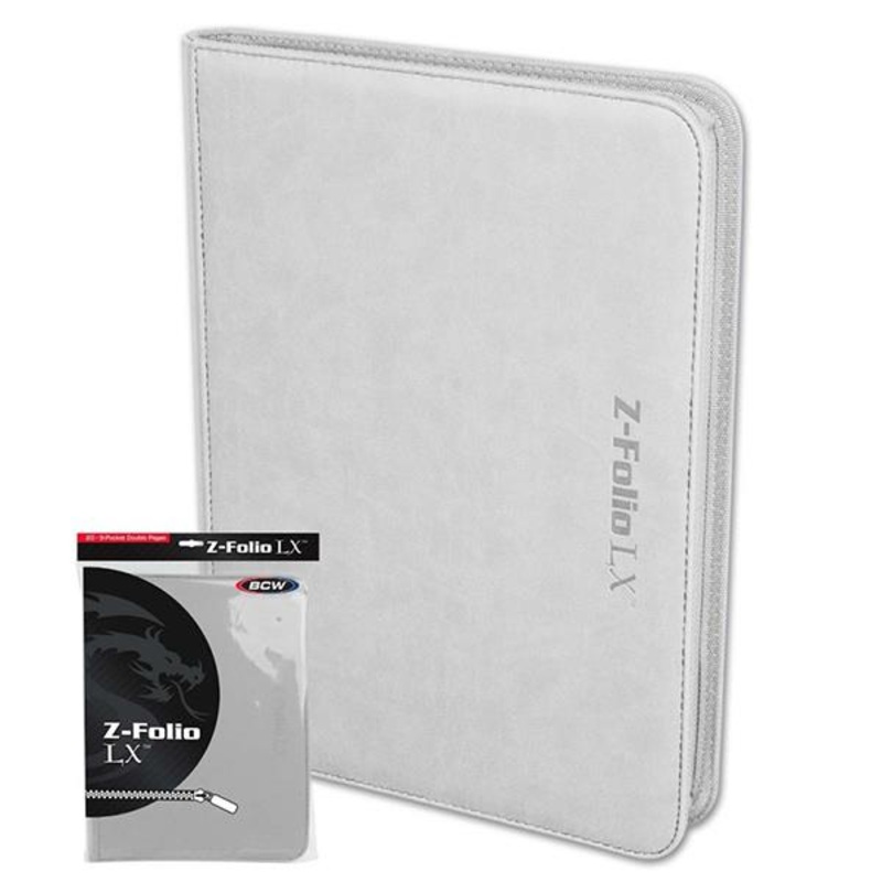 Portfolio 9 Pocket Zippered LX White