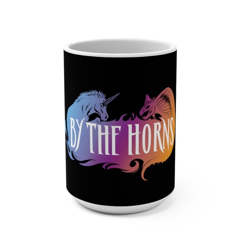 By The Horns (Logo Design) – Black Coffee Mug 15oz 15oz