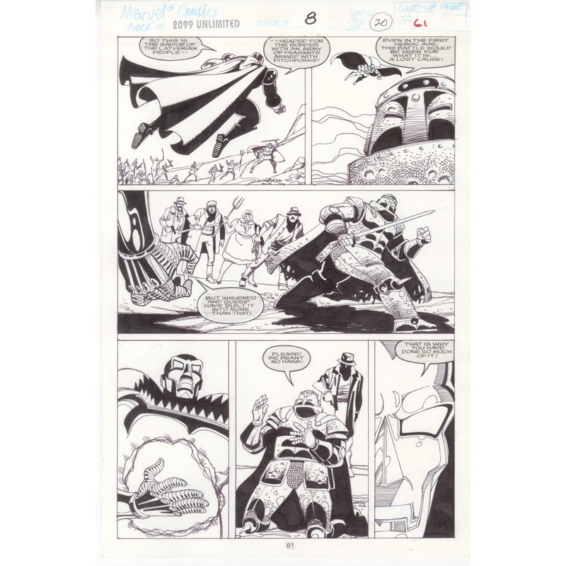 2099 Unlimited #8 pg 61 Ernie Colon Original Comic Art Dr. DOOM