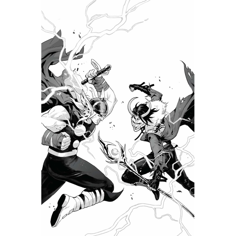 Anand Ramcheron Original Art Bring on the Bad Guys: Loki #1 Thor vs Loki Cover