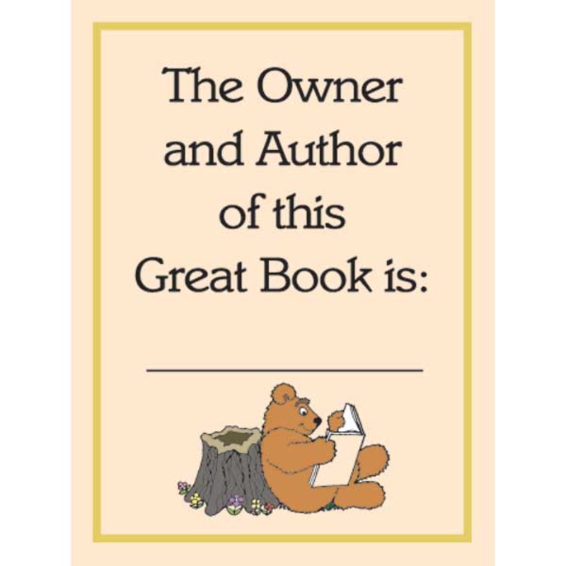 XL30 Reading Bear Book Plate