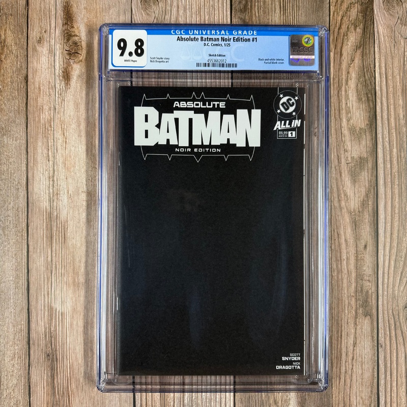 Absolute Batman: Noir Edition #1 CGC 9.8 WP Sketch Edition