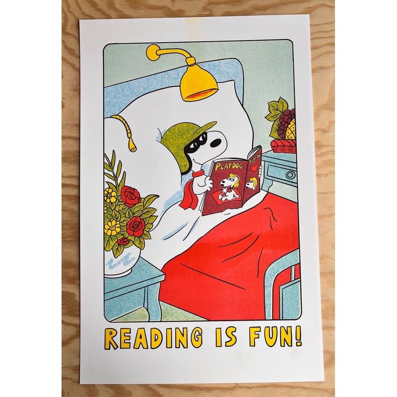 Risograph Print: Reading is Fun! by Sarah Duyer
