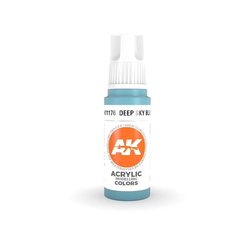 AK Interactive 3 Gen Acrylic Model Paint 17ml – Deep Sky Blue