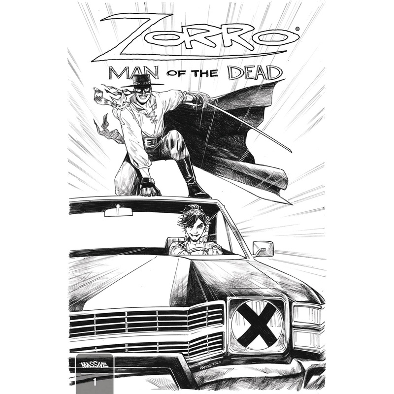 ZORRO MAN OF THE DEAD #1 | CVR L RAMOS B&W