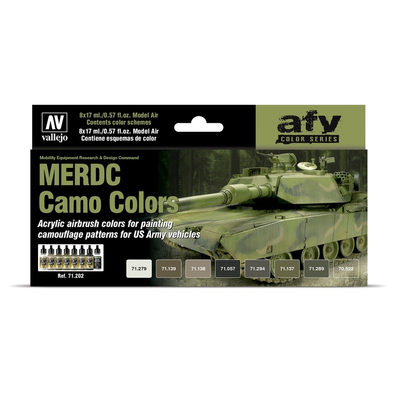 Vallejo Model Air Merdc Camo Colours Set of 8 x 17ml