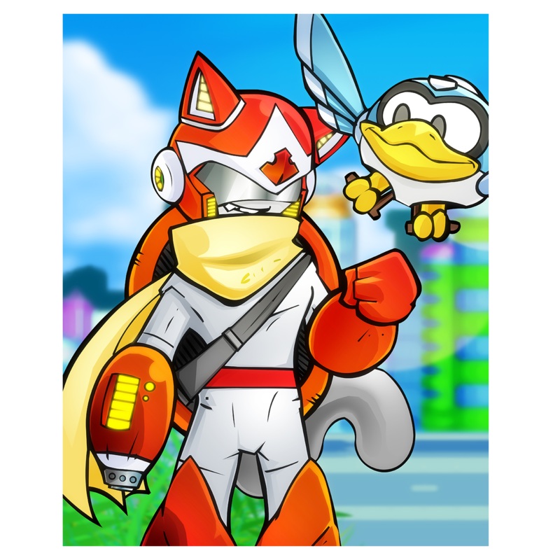 Robot and Bird – Poster Print 8″x10″